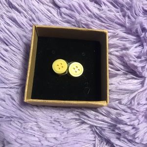 Yellow buttons earrings
